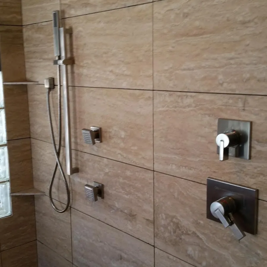 Shower fixture installation for Water Heater Installation in Wall